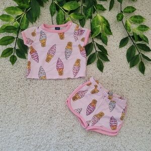 Baby Girl Pink Ice Cream Outfit (0-3 Months)